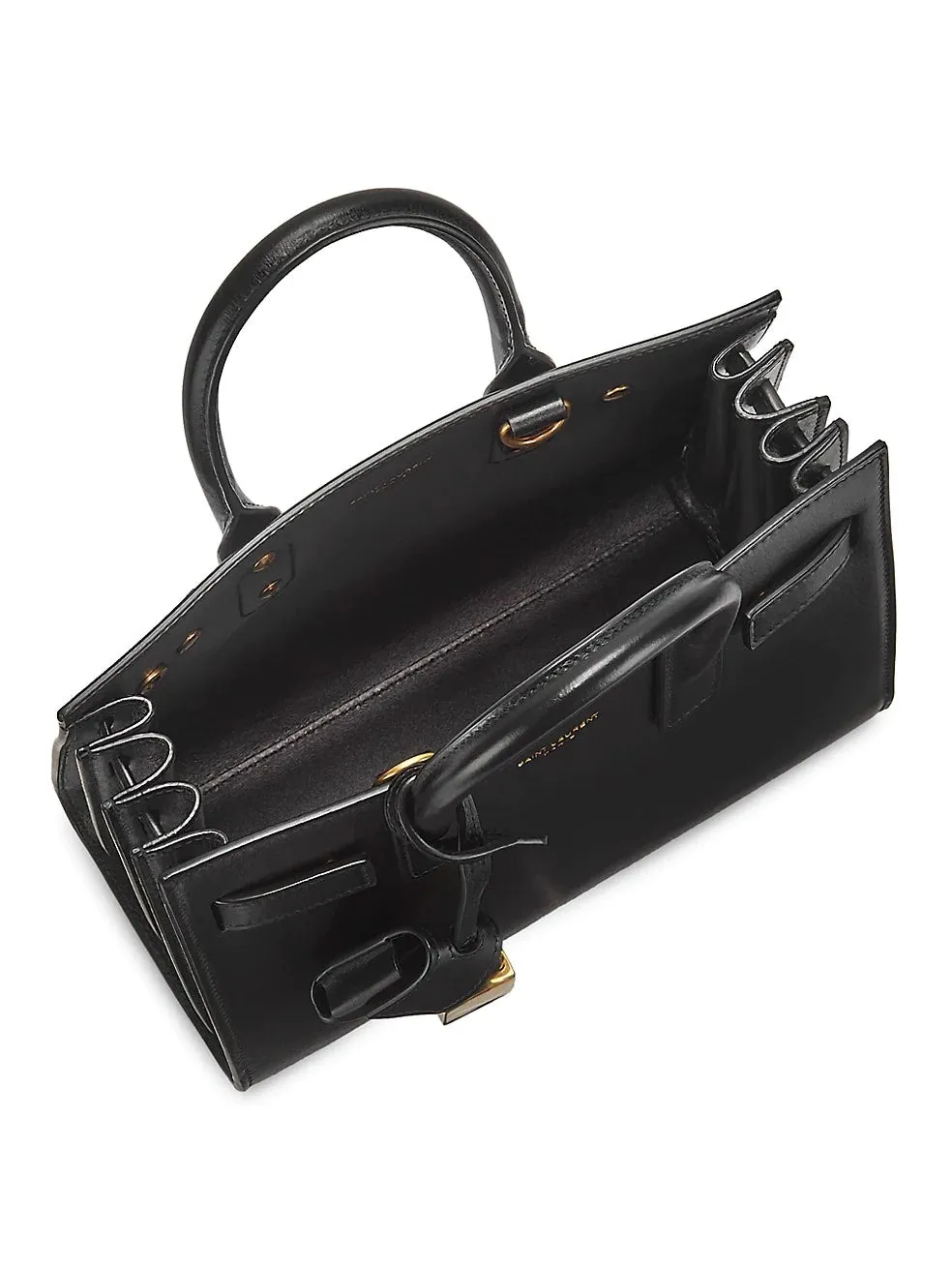 YSL SAINT LAURENT SAC DE JOUR NANO LEATHER SATCHEL