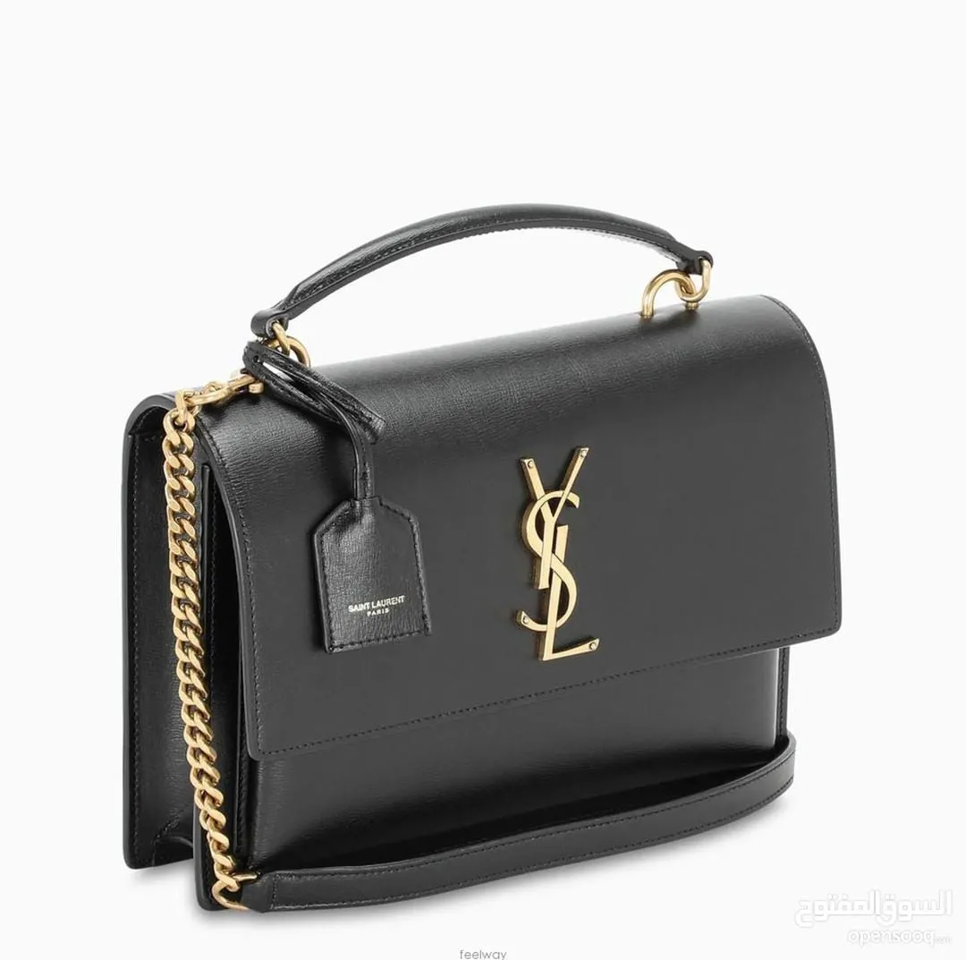 Yves Saint Laurent Black Leather Sunset Chain Bag