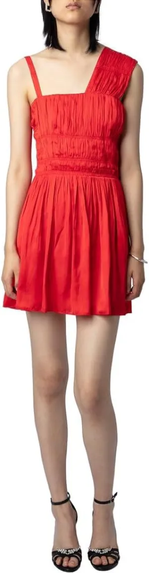 Zadig & Voltaire Womens Roselie Satin Dress, M Multi-Colored