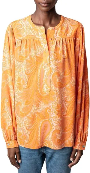 Zadig & Voltaire Womens Tigy Silk Blouse, Xs Multi-Colored