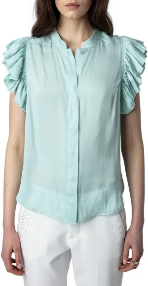Zadig & Voltaire Womens Tiza Blouse, M Multi-Colored