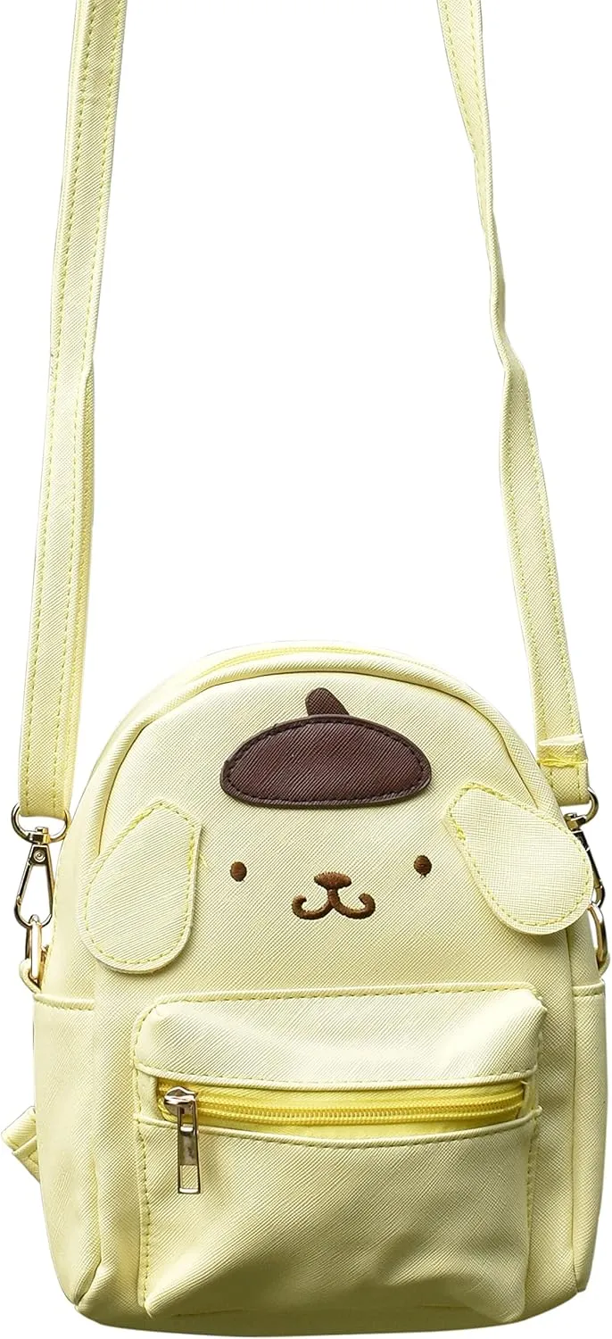 ZJYJING Cartoon Anime Mini Cute PU Backpack Shoulder Bag Backpack Handbag for Kids Girls Cosplay (Yellow)