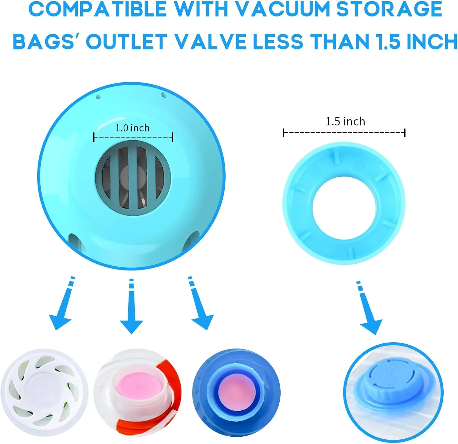 ZPP Electric Air Pump for Vacuum Storage Bags Space Saver Vacuum Storage Bag Pump for Compression Clothing, Portable Vacuum Pump